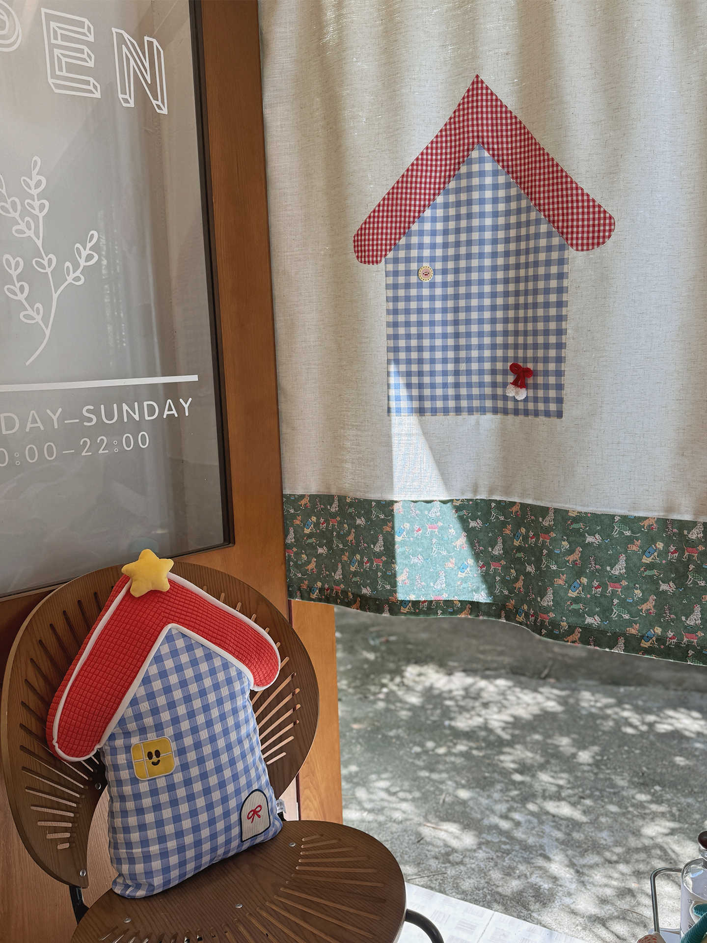 Занавеска-норен VIKAMA Gingham – обзор и цена Commercial Window Printing